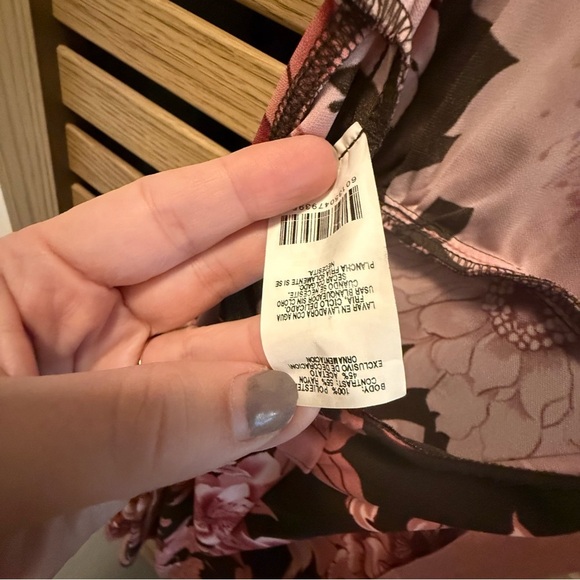 Speechless Women's Y2K Floral Halter Dress in Pink and Brown Size Small Romantic - Picture 6 of 11